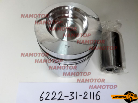 Поршни ДВС KOMATSU 6D108, S6D108. (комп-кт) 6222-31-2116 (fire box=66mm). ALFIN-